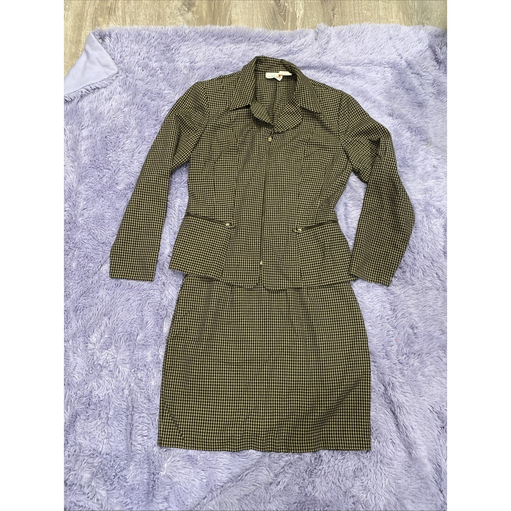 Vintage SCARLETT - 2 PC Suit PLAID JACKET WITH SKIRT, SIZE 7